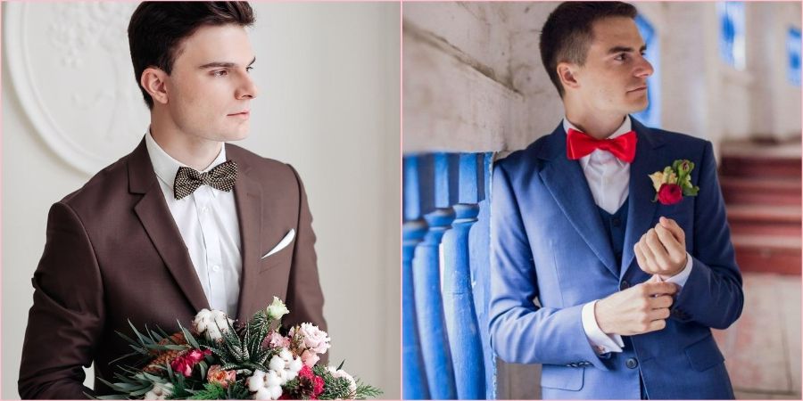 Интересная расцветка свадебной одежды добавит в образ оригинальность 